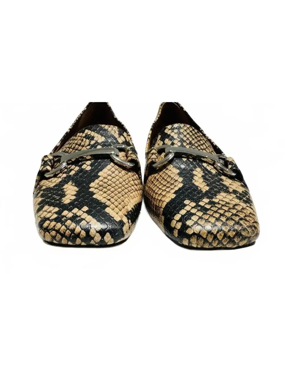 New Franco Sarto ‘Anica’ Snake Print Leather Loafers Size US6.5-EU36.5